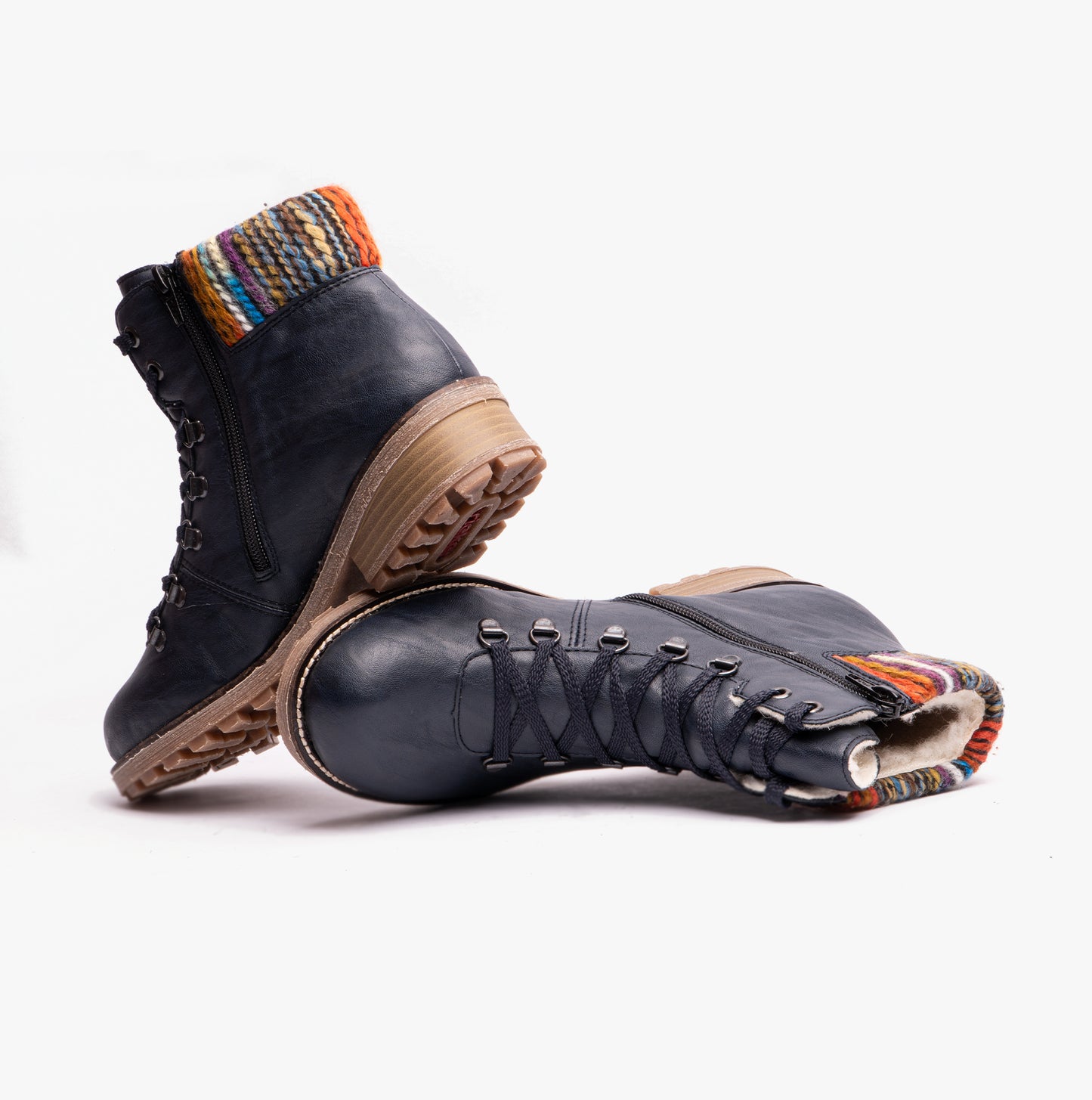 Z0445-14 Womens D-Ring Boots Blue
