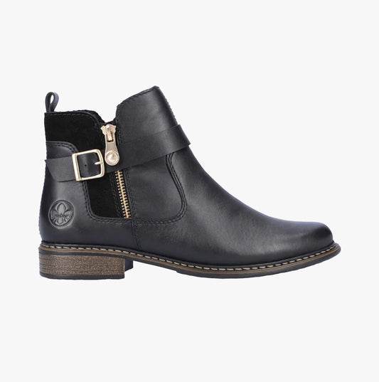 Z4959-00 Womens Leather Boots Black