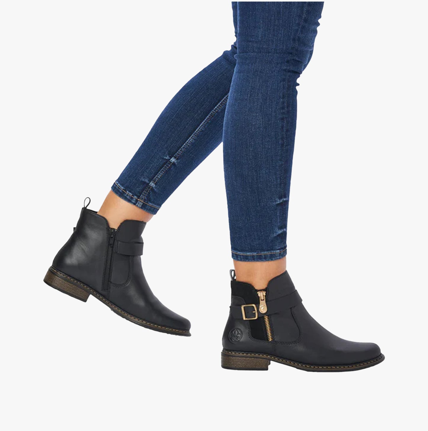 Z4959-00 Womens Leather Boots Black