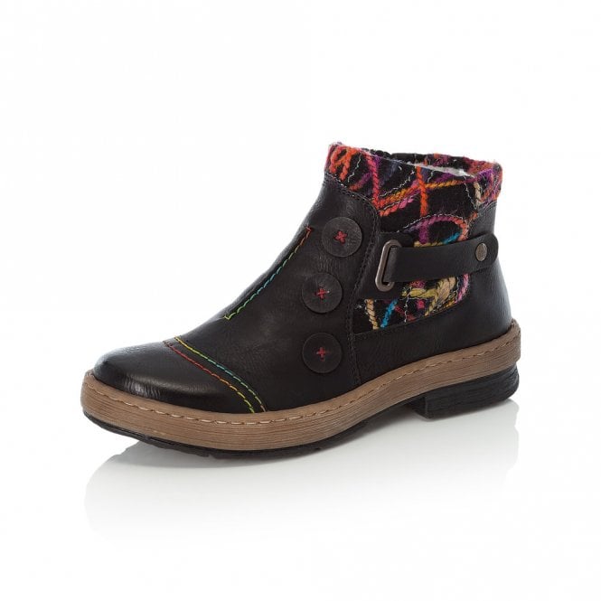 Z6759-00 Womens Ankle Boots Black/Combi