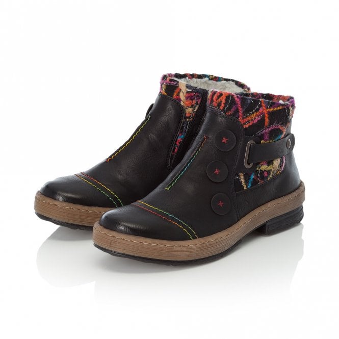 Z6759-00 Womens Ankle Boots Black/Combi