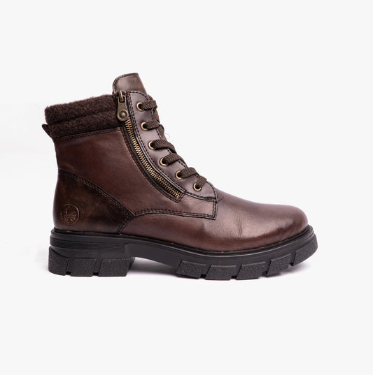 Z9103-25 Womens Leather Boots Brown