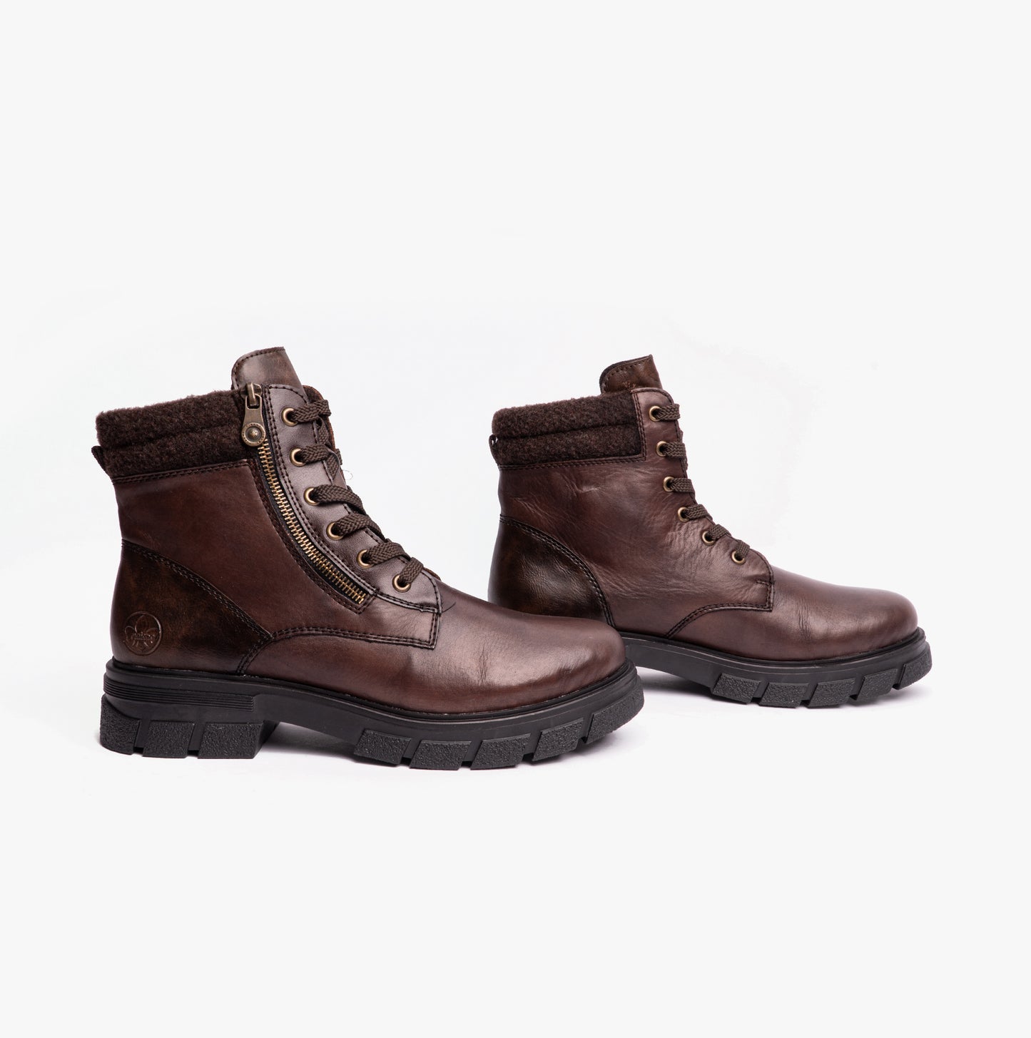 Z9103-25 Womens Leather Boots Brown