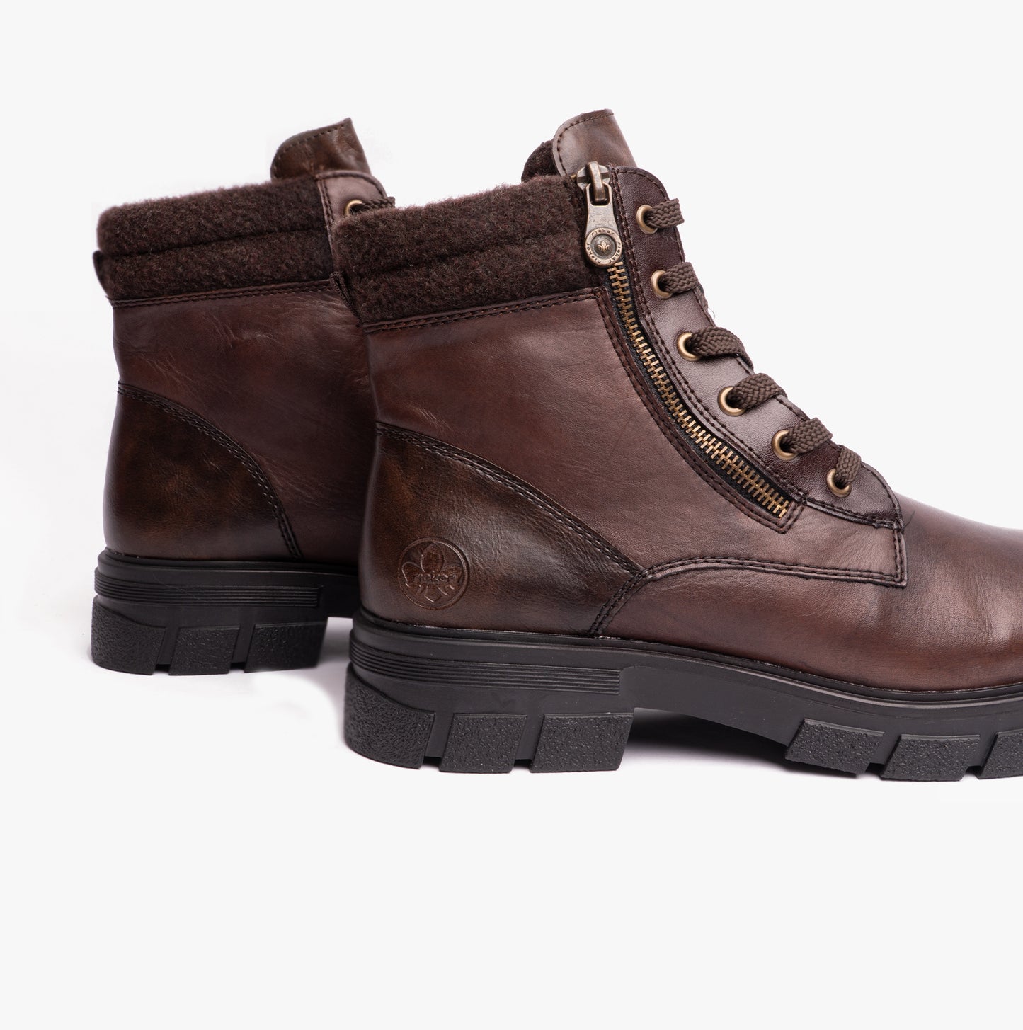 Z9103-25 Womens Leather Boots Brown