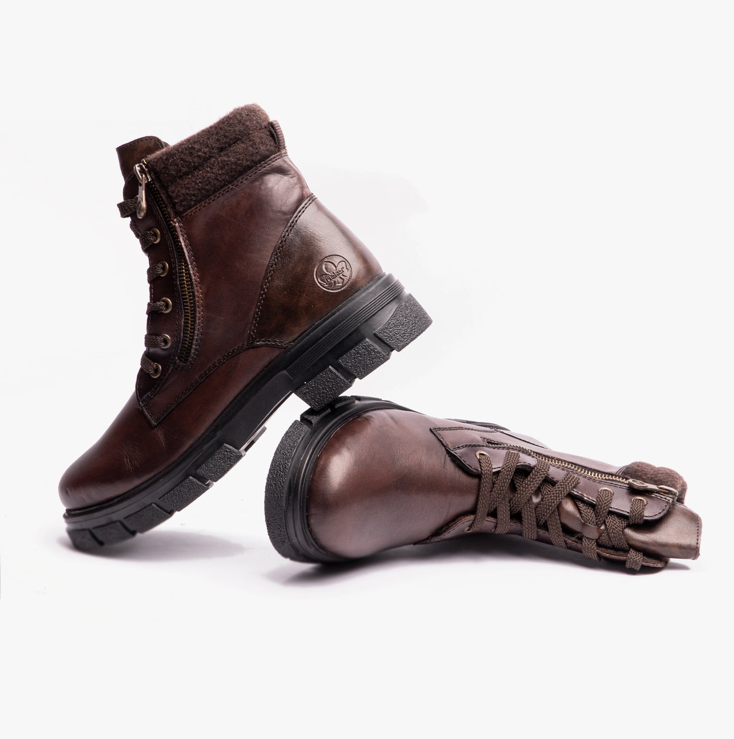 Z9103-25 Womens Leather Boots Brown