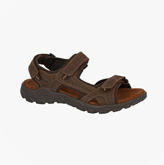 Roamers BILL Mens Comfort Sandals Brown