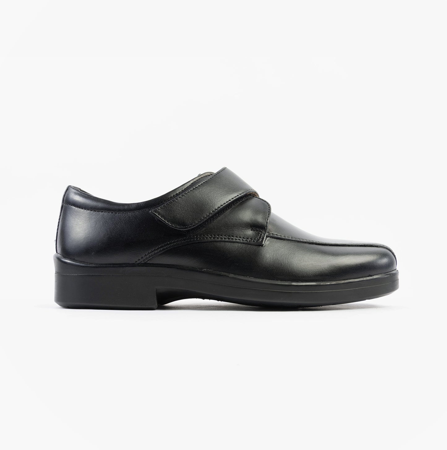 Roamers TEDDY Mens Touch Fasten Apron Shoes Black