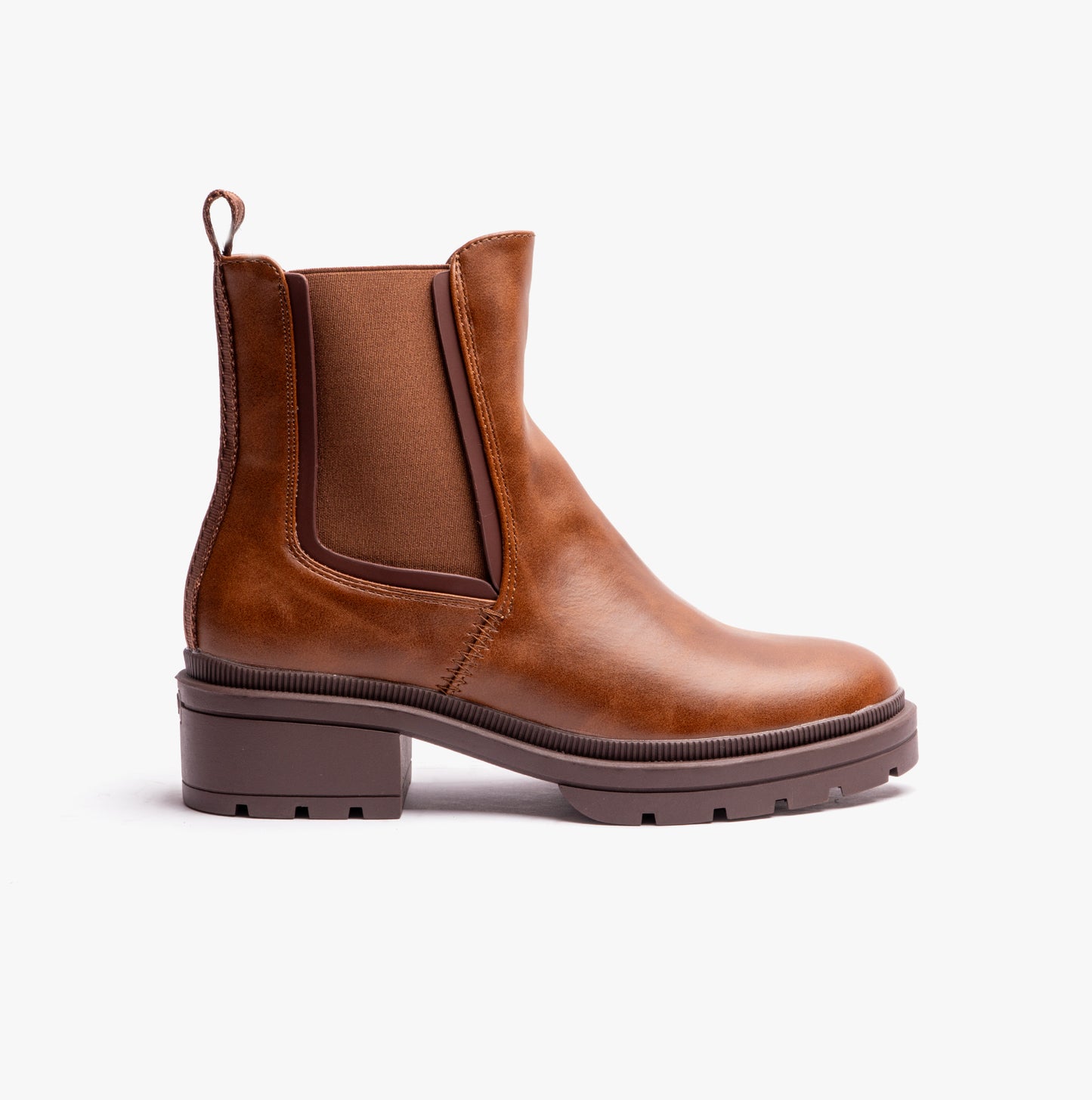 IGGIE Womens Chelsea Boots Cognac