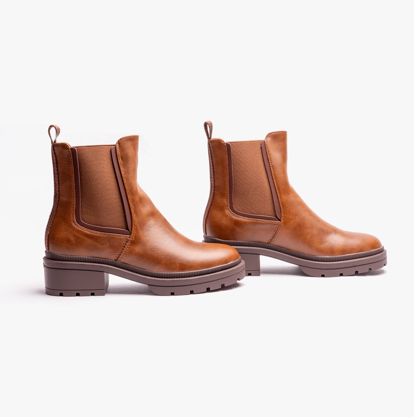 IGGIE Womens Chelsea Boots Cognac