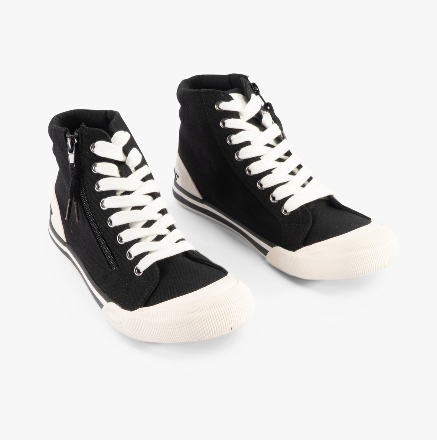 JAZZIN HI Womens Canvas Trainers Black