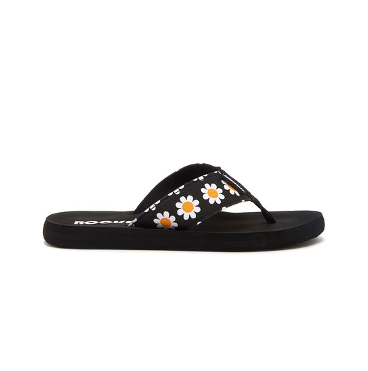 Rocket Dog ADIOS DAISY FIELDS Womens Flip-flops Black