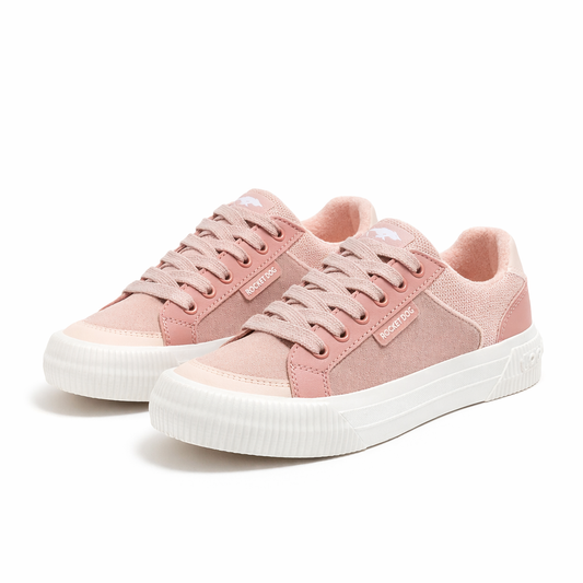 Rocket Dog CHEERY BLOCKED FABRIC Womens Casual Trainers Mauve Combo