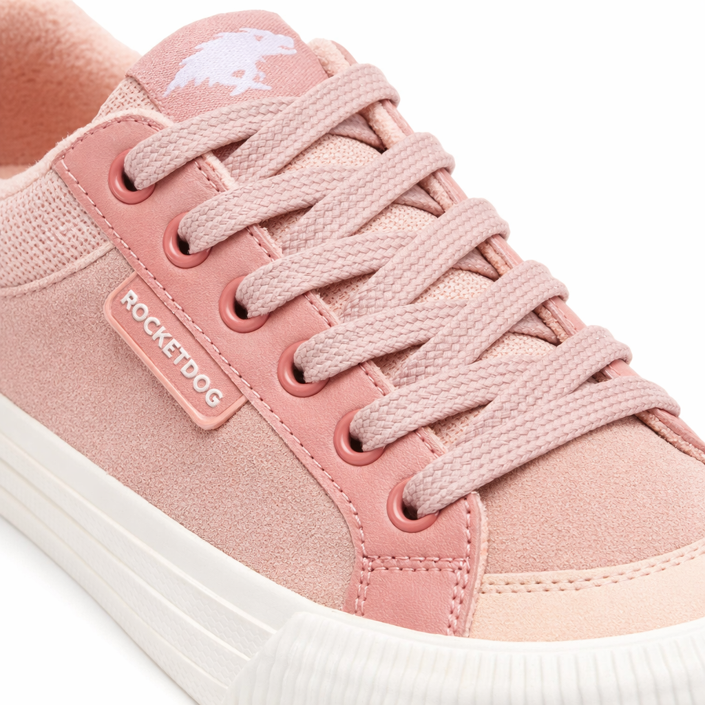 Rocket Dog CHEERY BLOCKED FABRIC Womens Casual Trainers Mauve Combo