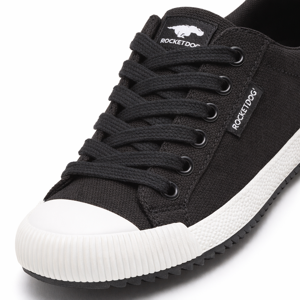 Rocket Dog CHEERY LOW 12A CANVAS Womens Canvas Trainers Black