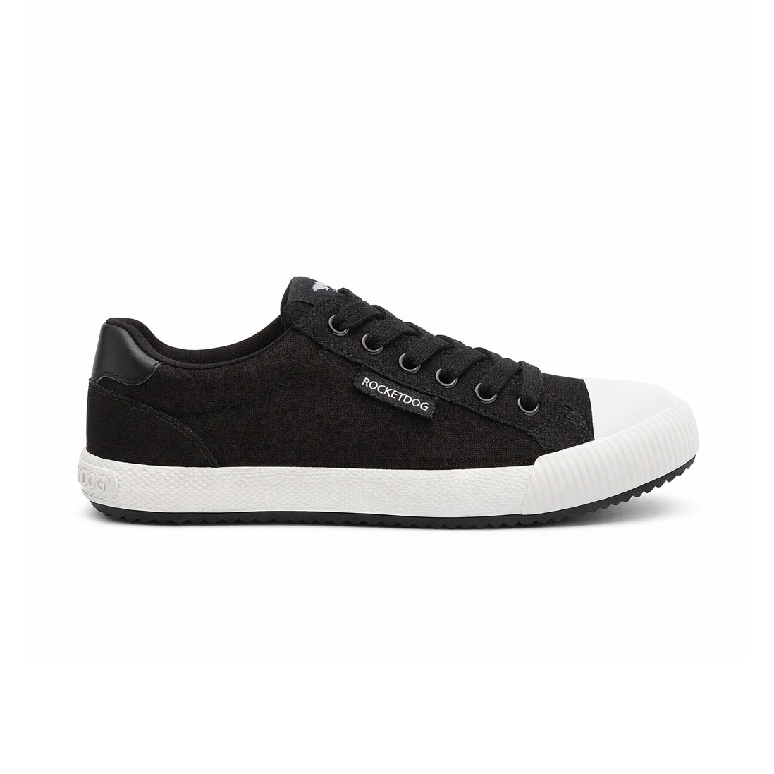 Rocket Dog CHEERY LOW 12A CANVAS Womens Canvas Trainers Black