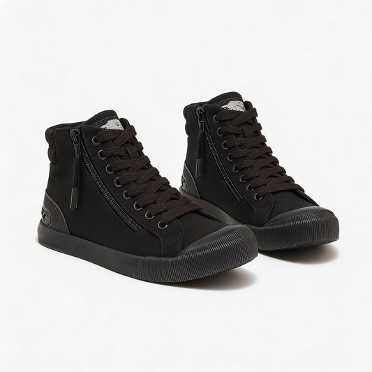 Rocket Dog JAZZINCVW Womens Hi-Top Trainers Black