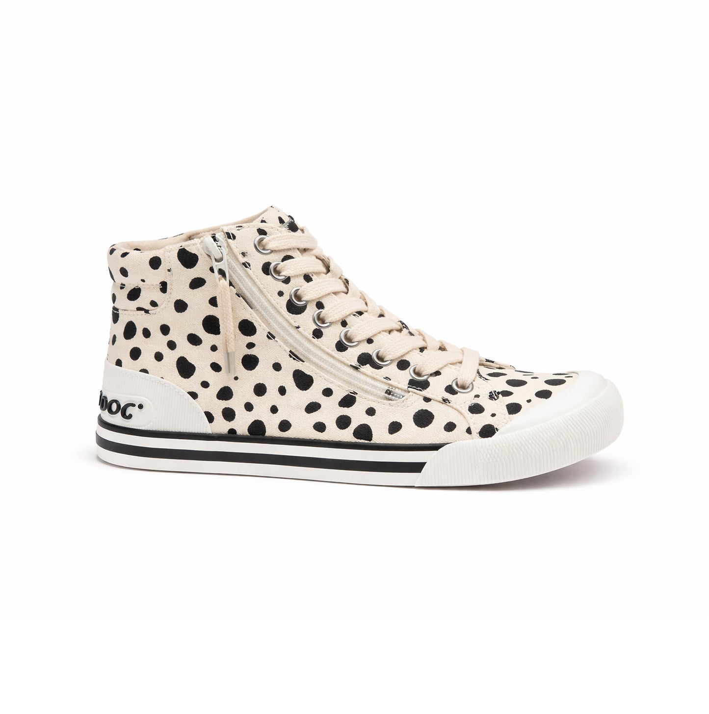 Rocket Dog JAZZIN HI FIDO Womens Hi-Top Trainers Off White