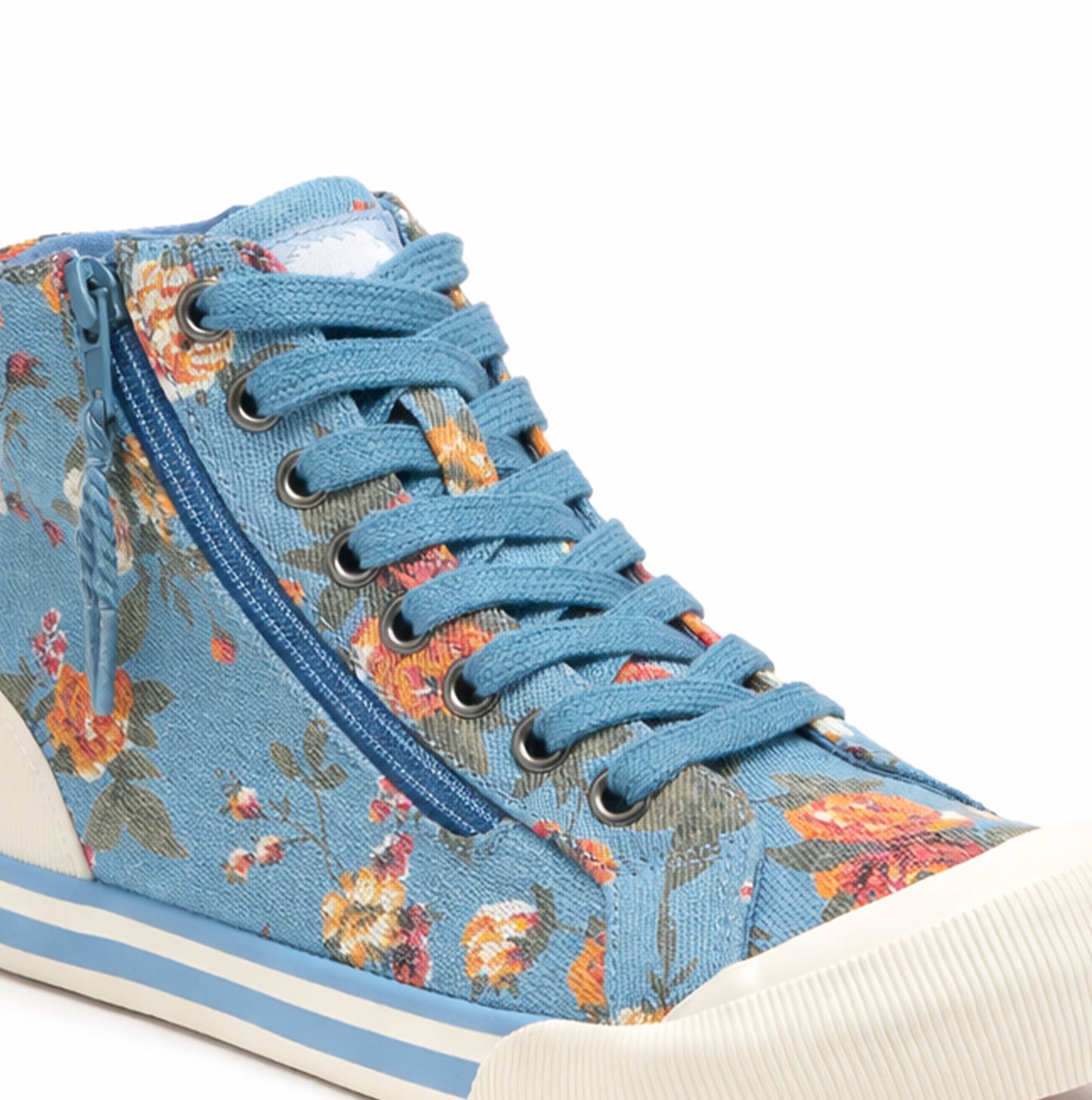 Rocket Dog JAZZIN HI ROMEO Womens Hi-Top Trainers Light Blue