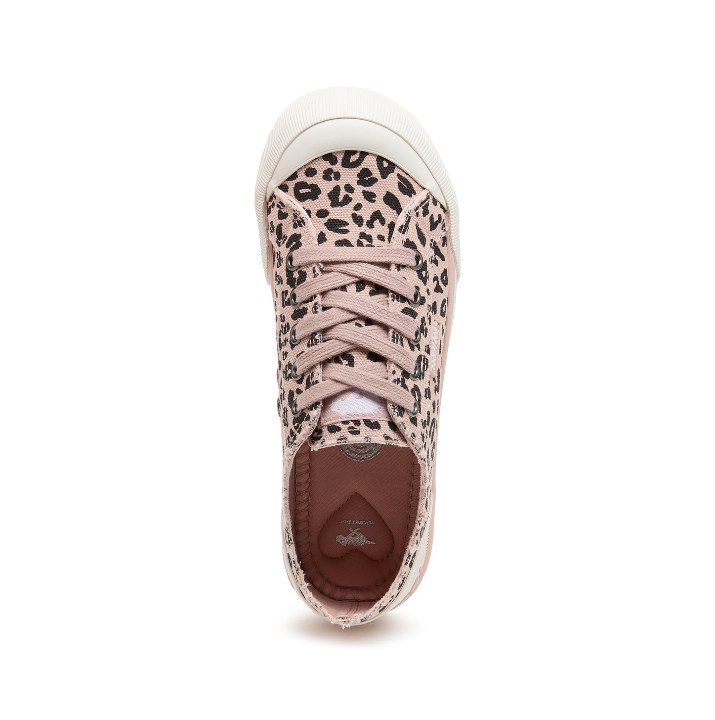 Rocket Dog JAZZIN LEON LEOPARD Womens Casual Trainers Light Pink