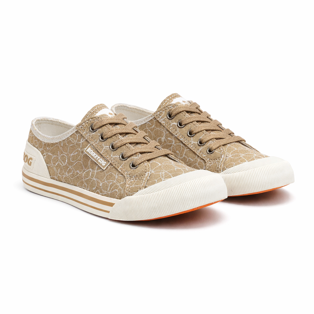 Rocket Dog JAZZIN MARIPOSA Womens Canvas Trainers Tan
