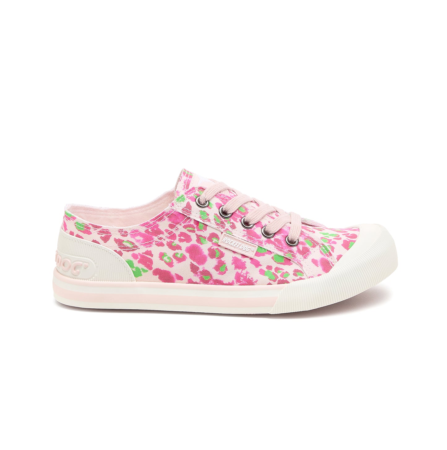 Rocket Dog JAZZIN SNAP Womens Canvas Trainers Pink Multi