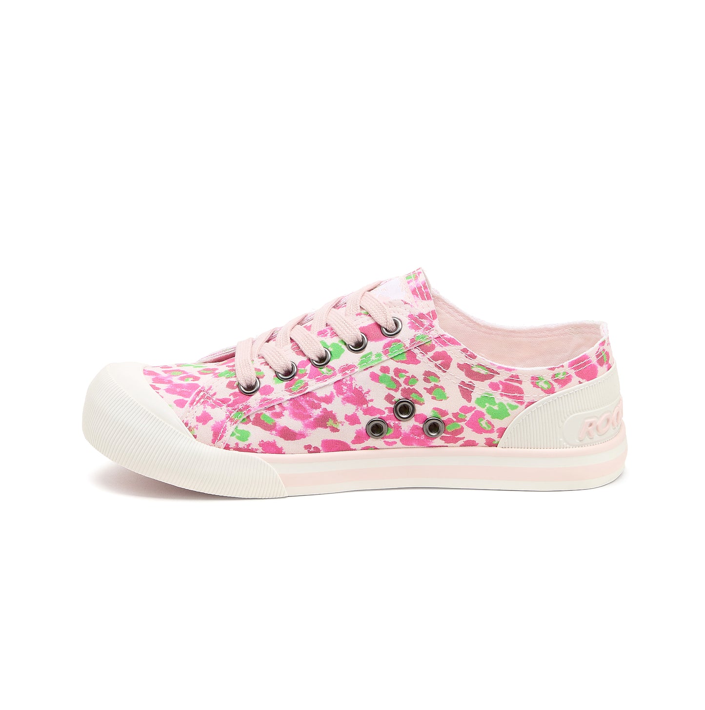 Rocket Dog JAZZIN SNAP Womens Canvas Trainers Pink Multi