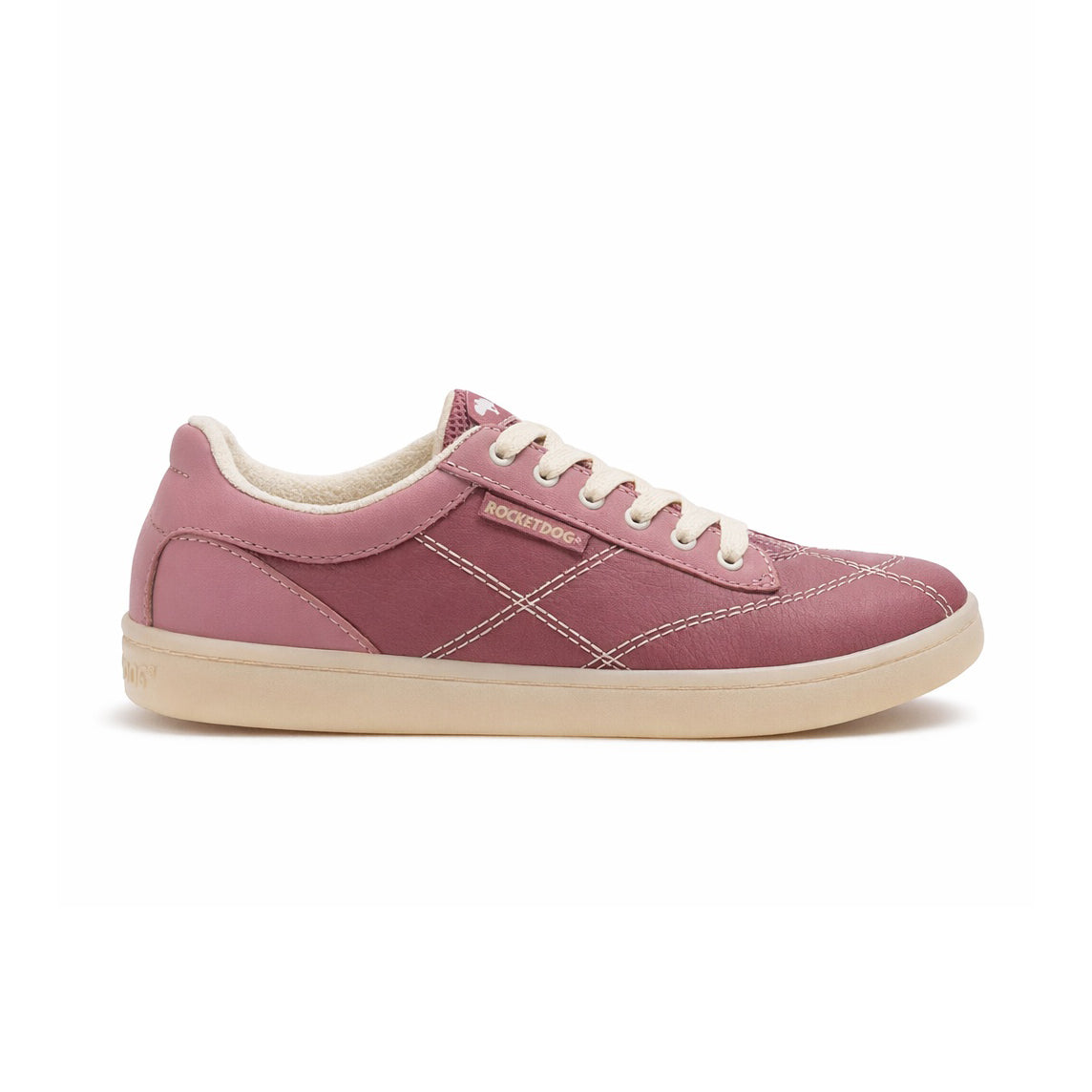 Rocket Dog KITTY NIXIE NYLON FABRIC/VULC PU Womens Casual Trainers Mauve