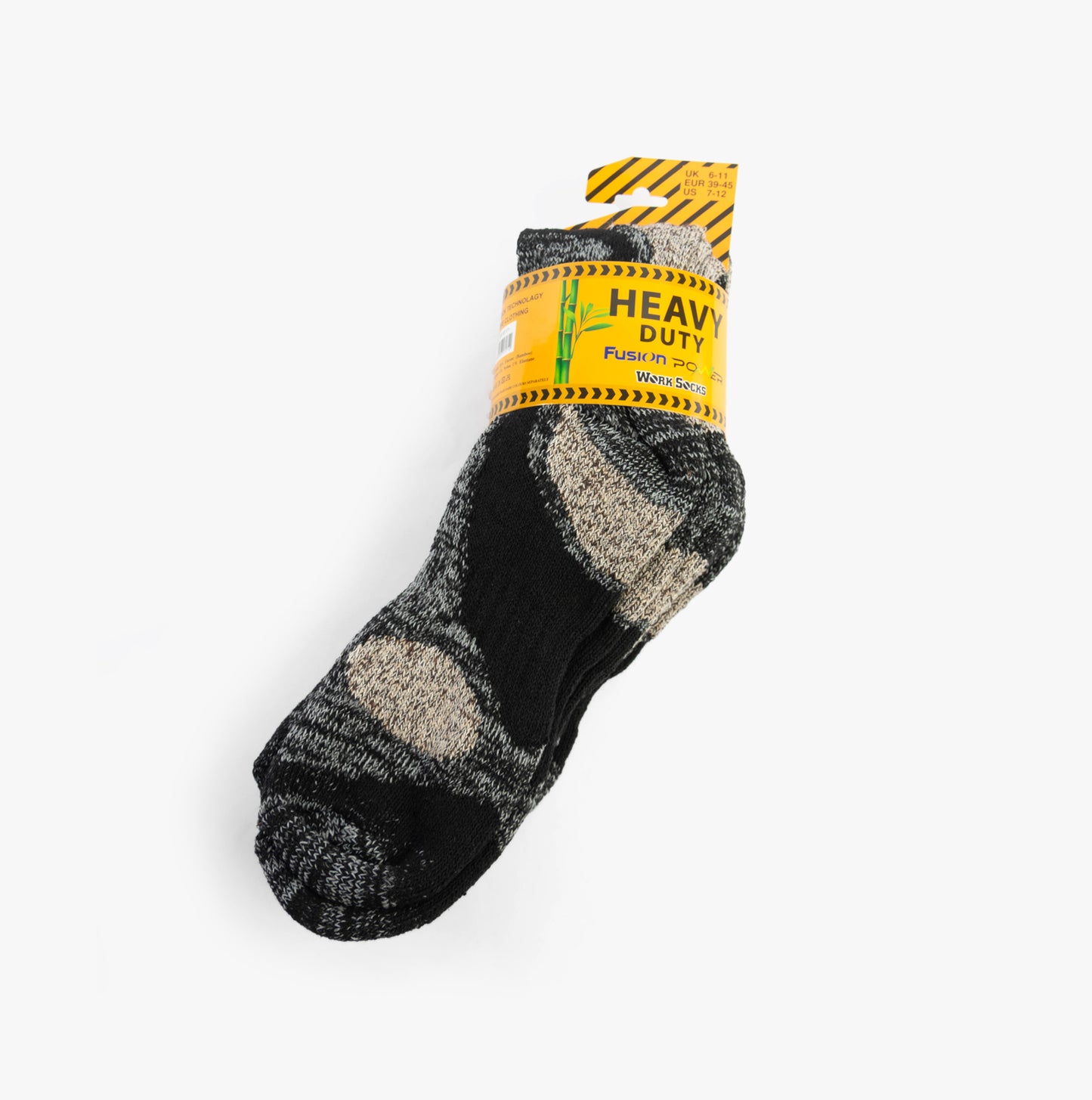 STB FUSION POWER HEAVY DUTY Mens 3 Pack Socks Multi UK 6-11