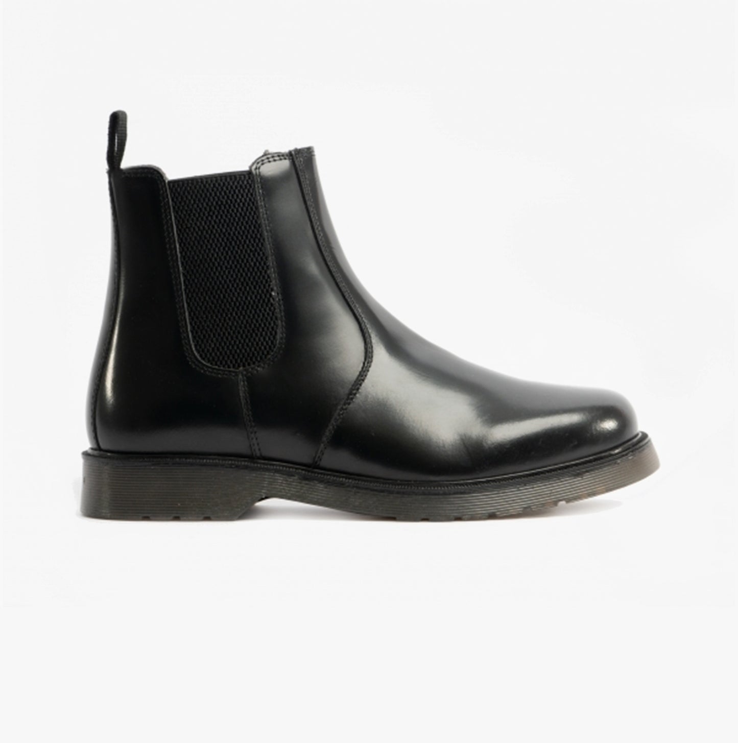 STB ELLIS Unisex Leather Air Cushioned Dealer Boots Polished Black