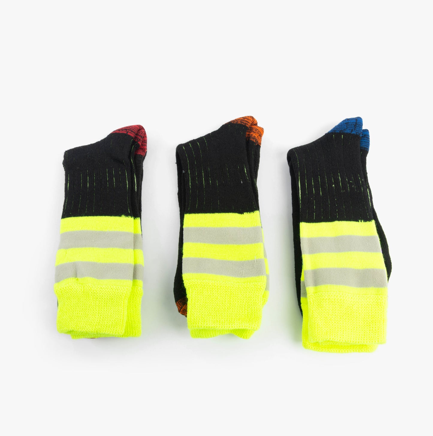 STB HIGHVIZ Mens 3 Pack Socks Multi UK 6-11