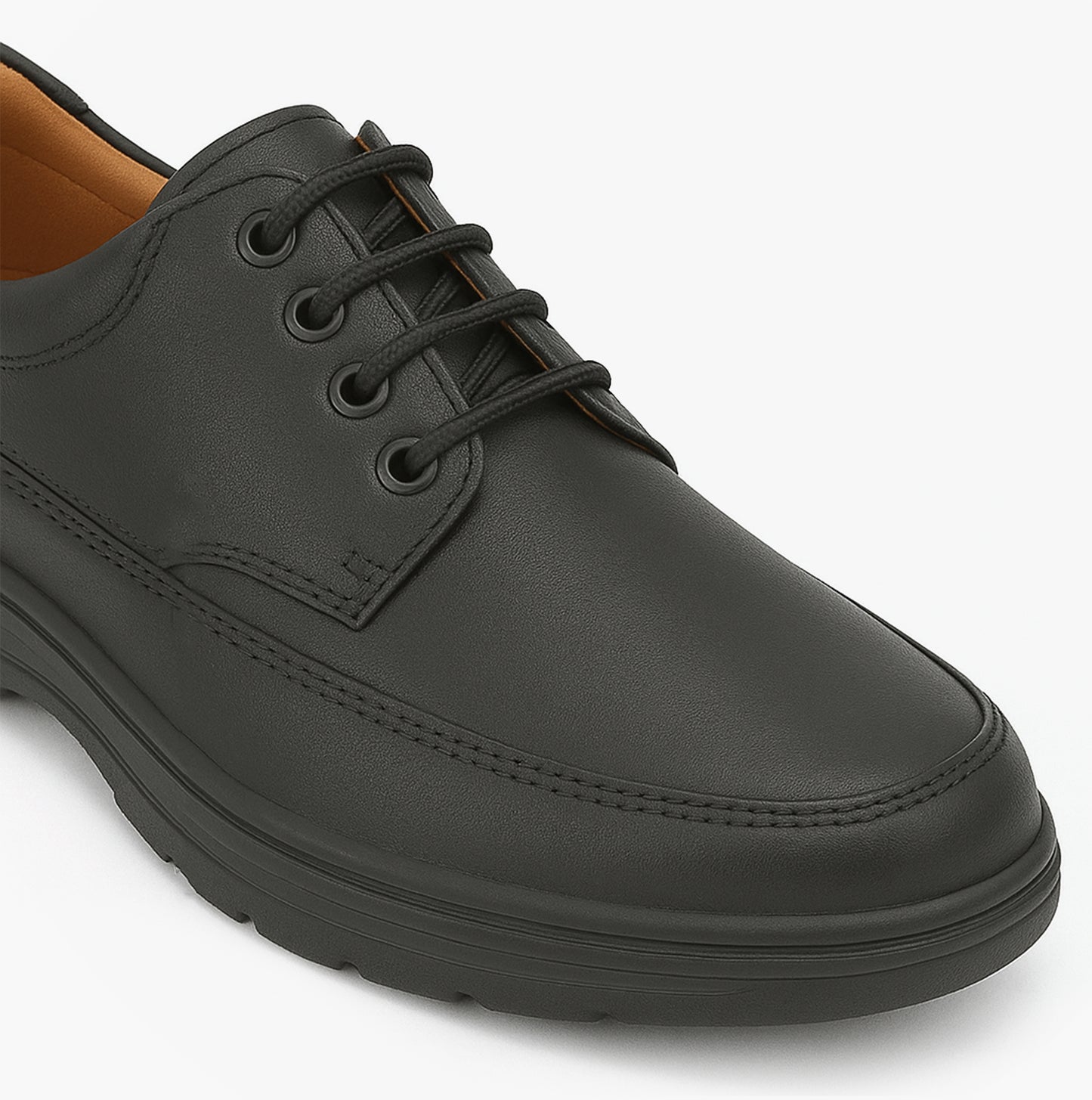 Scimitar Mens Faux Leather Apron Shoes Black
