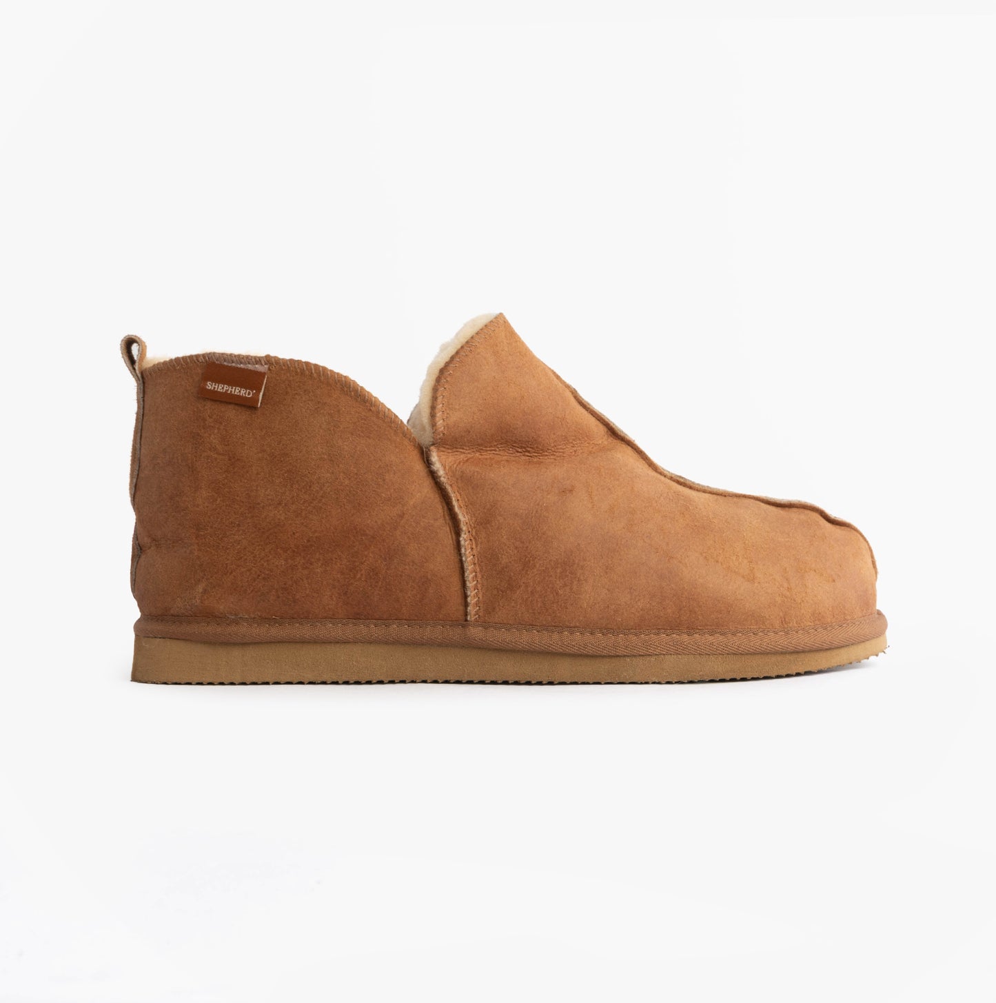 Shepherd ANTON Mens Sheepskin Slipper Boots Brown