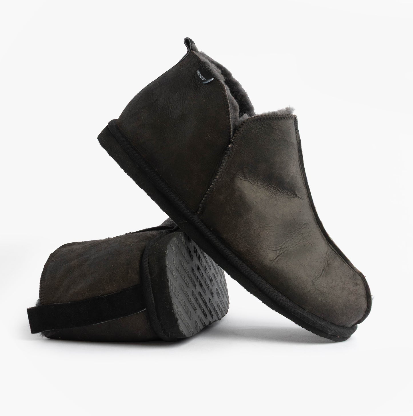 Shepherd ANTON Mens Slippers Matt Black