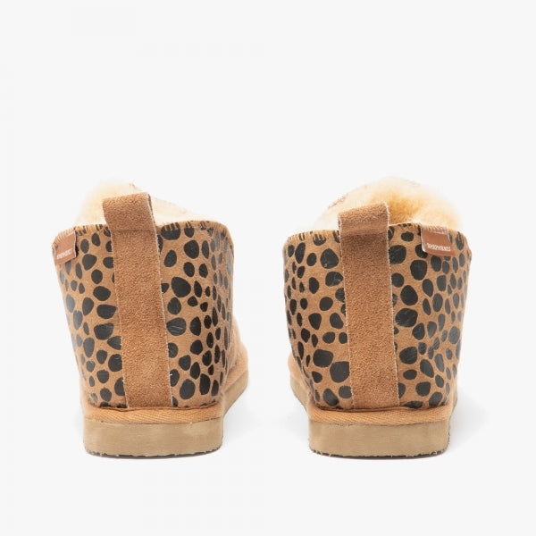 Shepherd ANNIE Womens Sheepskin Slipper Boots Leopard/Chestnut