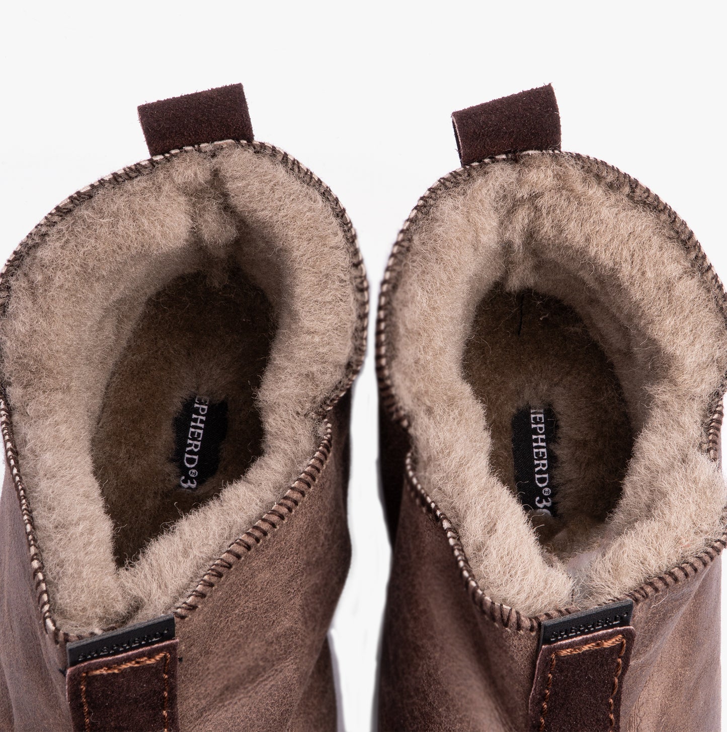 Shepherd LINA Womens Sheepskin Slipper Boots Oiled Antique