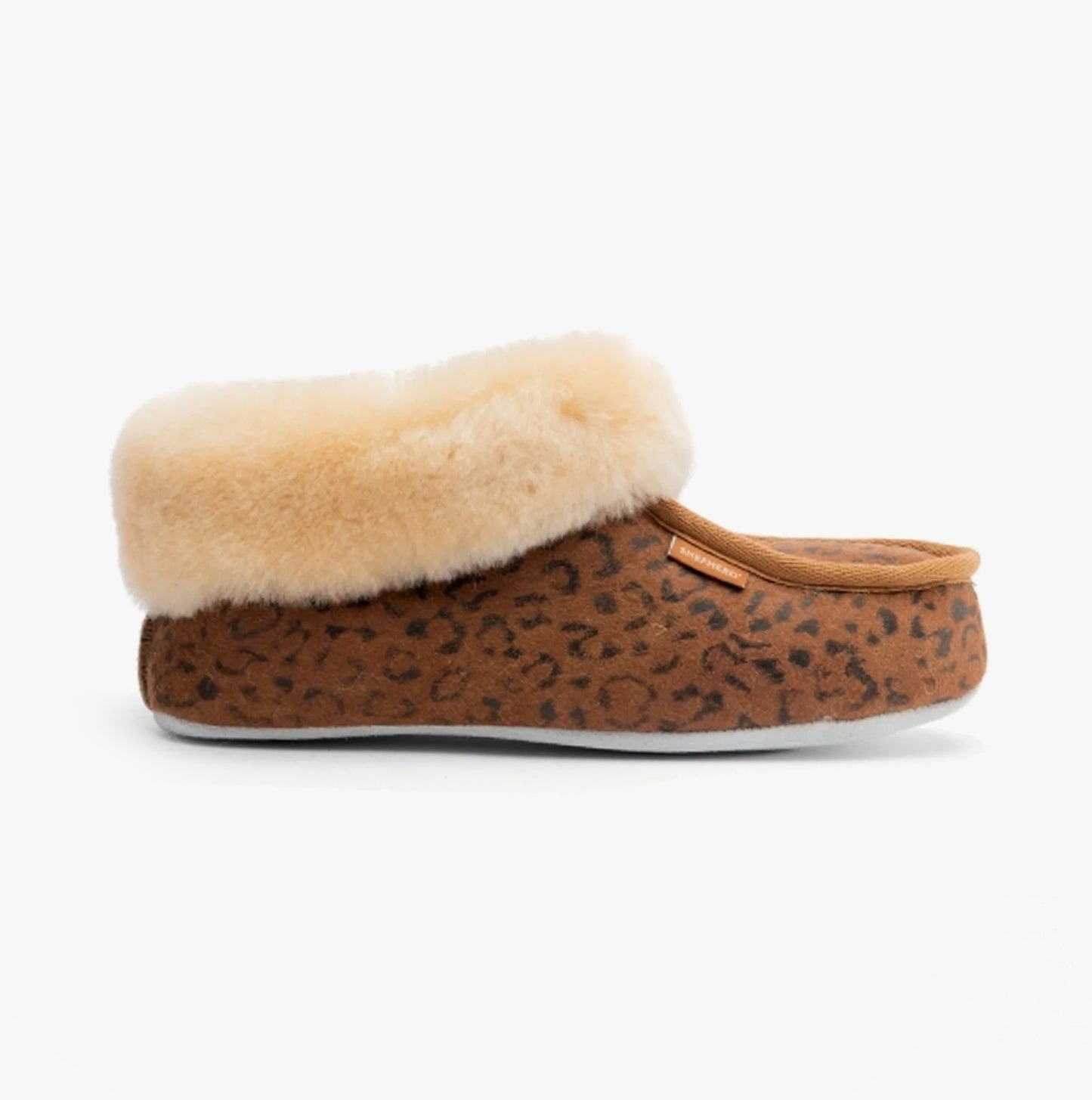 Shepherd MOA Womens Sheepskin Slipper Boots Chestnut/Leopard