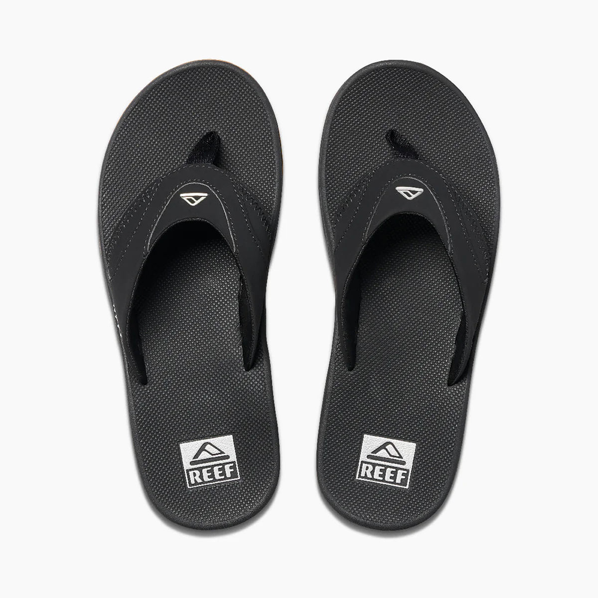 FANNING Mens Toe-Post Sandals Black/Silver