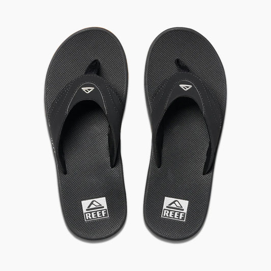 FANNING Mens Toe-Post Sandals Black/Silver