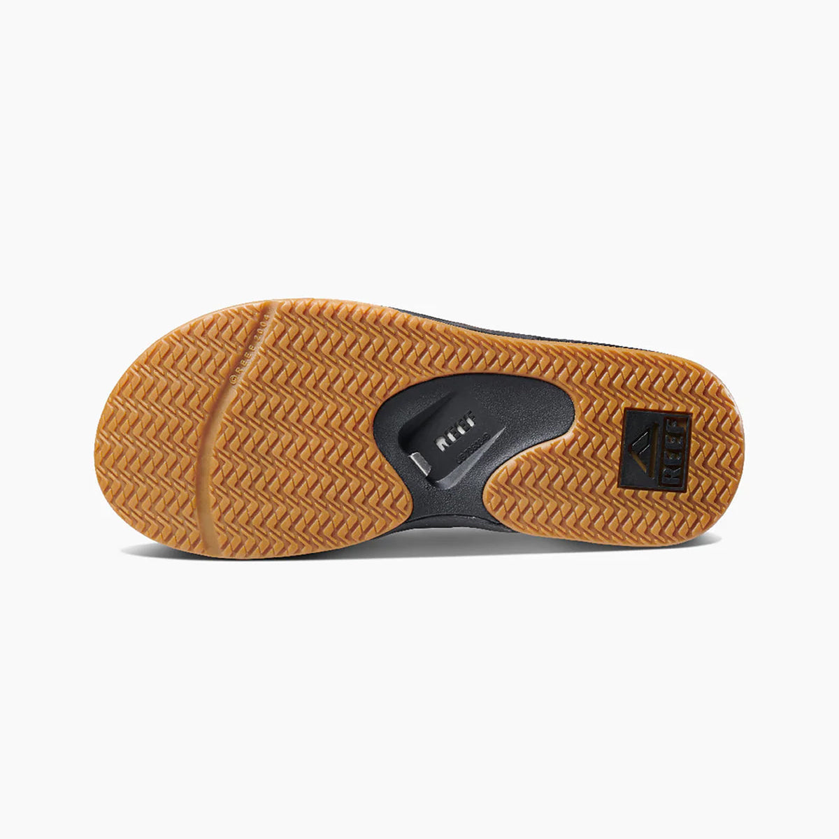 FANNING Mens Toe-Post Sandals Black/Silver