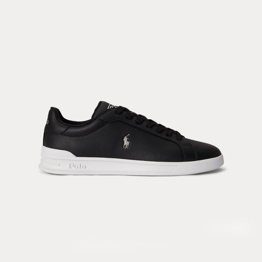 Polo Ralph Lauren HRT CRT II Mens Court Trainers Black/Silver