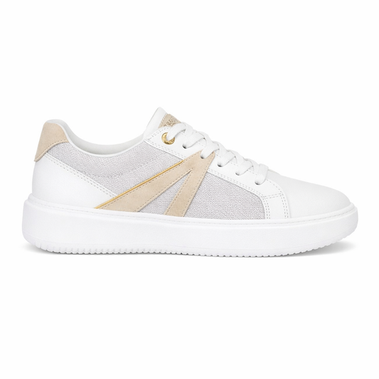 Cipriata ADEN Womens Casual Trainers White/Silver Sparkle