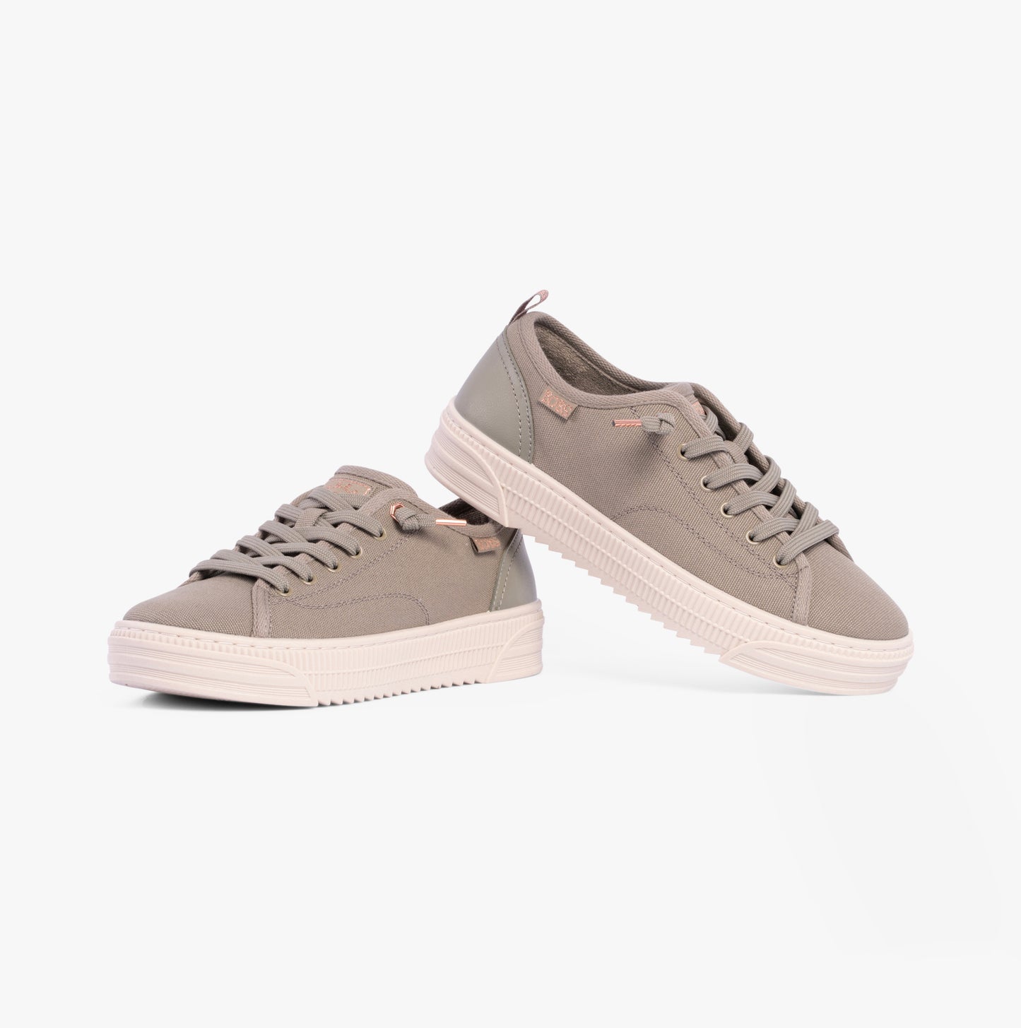 Skechers 114640/OLV BOBS COPA Womens Canvas Trainers Olive