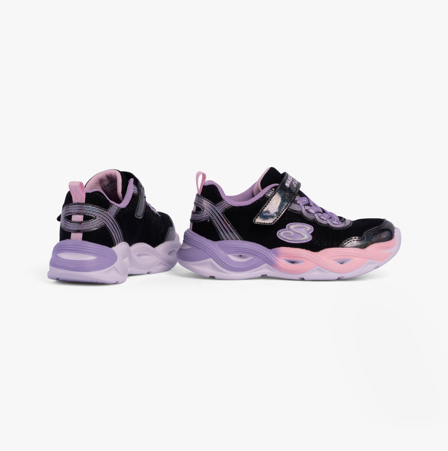 Skechers 303717L/BKMT S-LIGHTS: TWISTY GLOW Girls Trainers Black/Multi