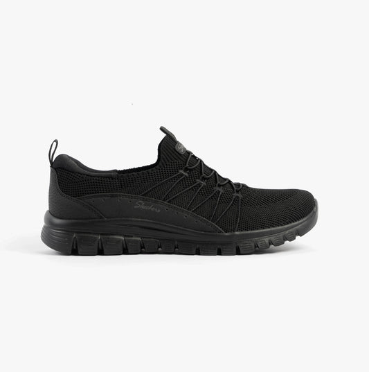 Skechers 100702/BBK GRACEFUL - PICTURE PERFECT Womens Trainers Black