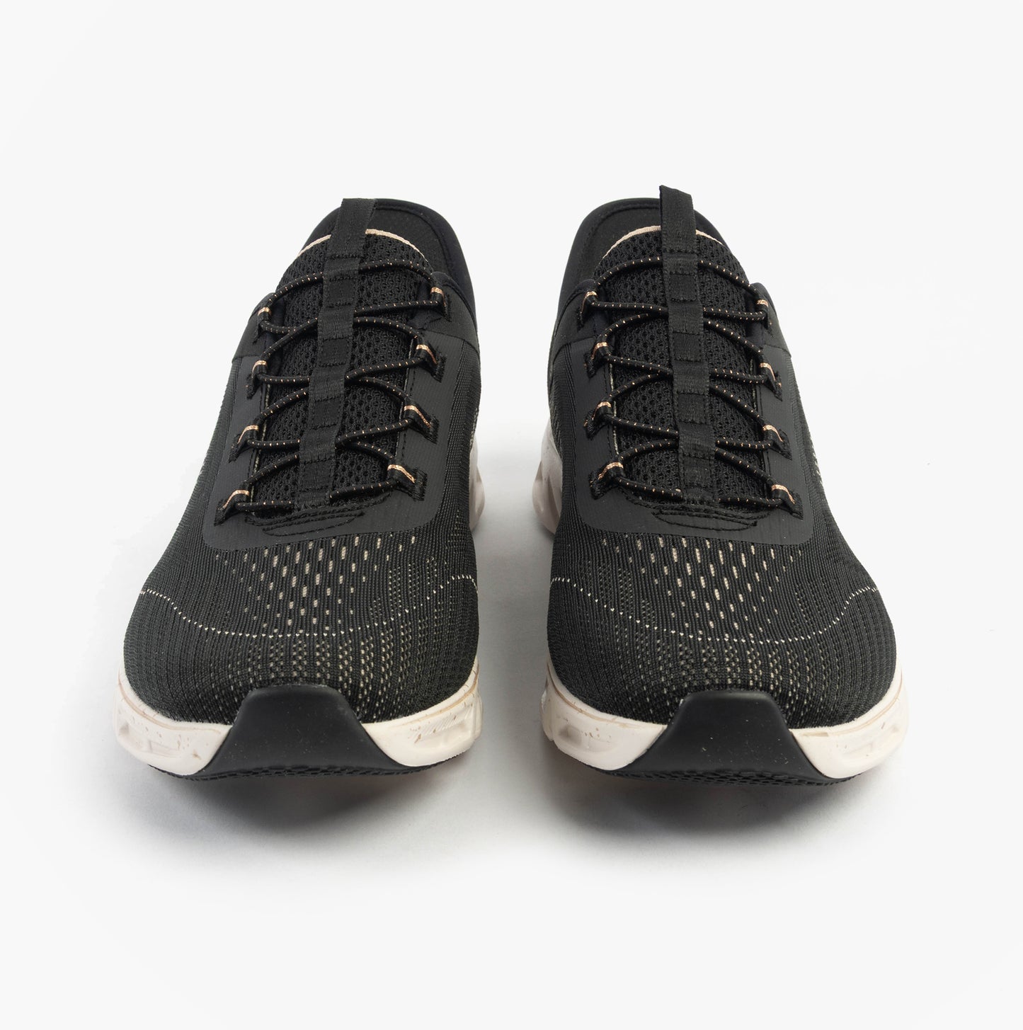 Skechers 104610/BKGD GLIDE-STEP GRATIFY - PACE Womens Trainers Black/Gold