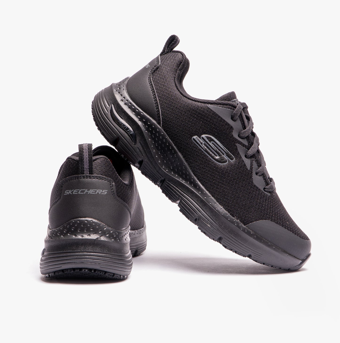 Skechers Work 108019EC ARCH FIT SR Womens Occupational Trainers Black