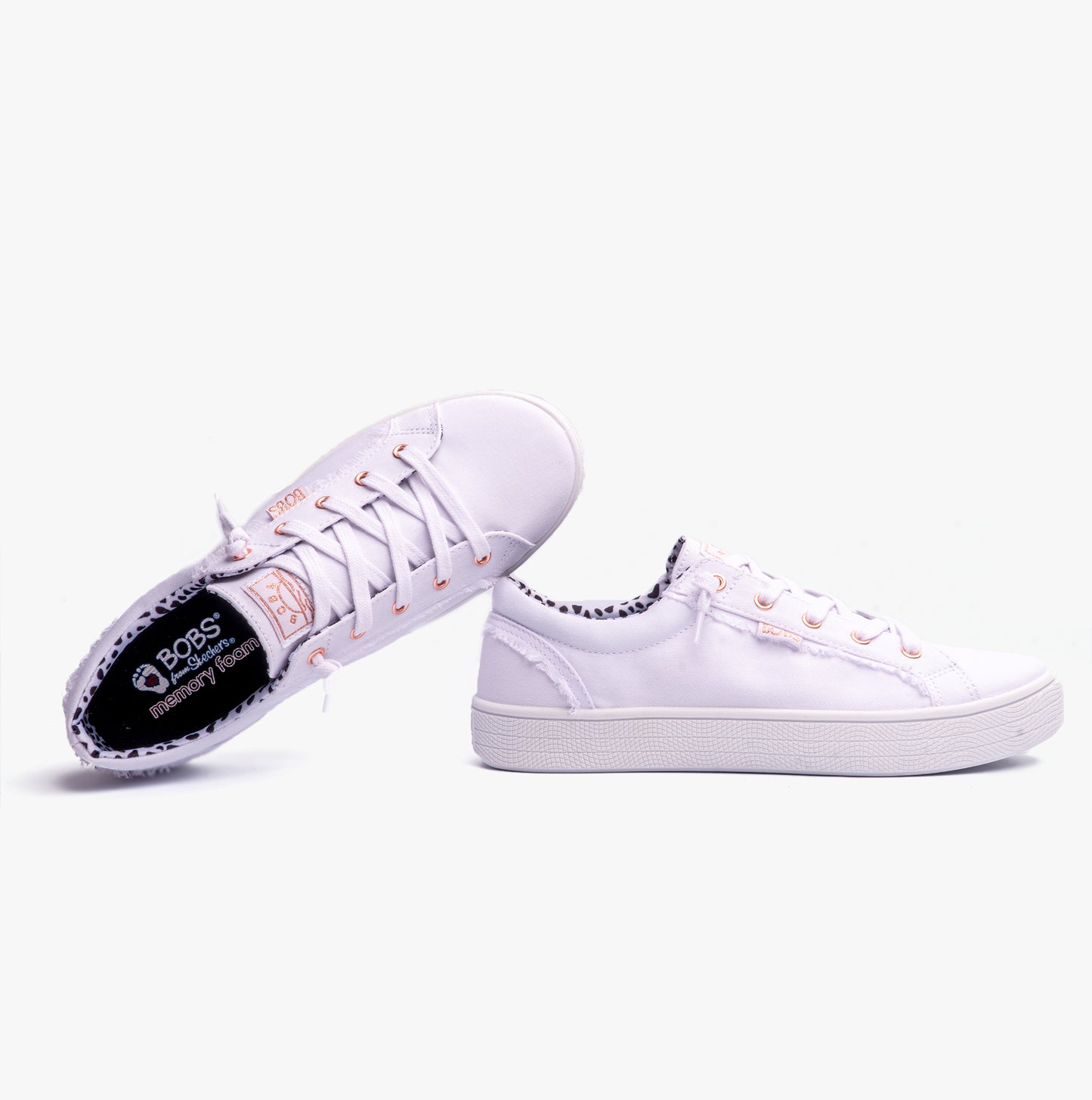Skechers 113328/WHT BOBS B EXTRA CUTE - 2CUTE4U Womens Canvas White