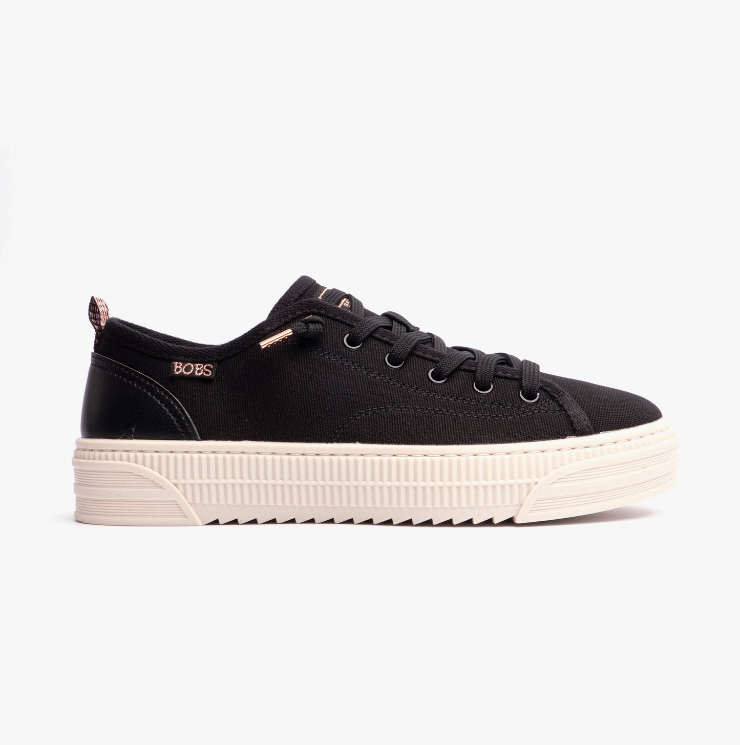 Skechers 114640/BLK BOBS COPA Womens Canvas Trainers Black