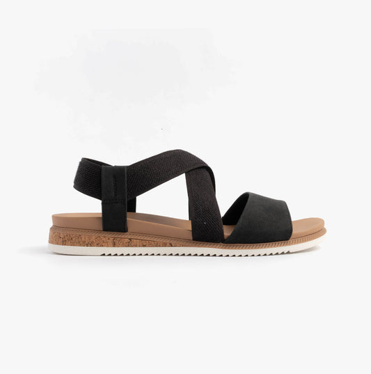 Skechers 114705/BLK BOBS DESERT KISS LOW Womens Sandals Black