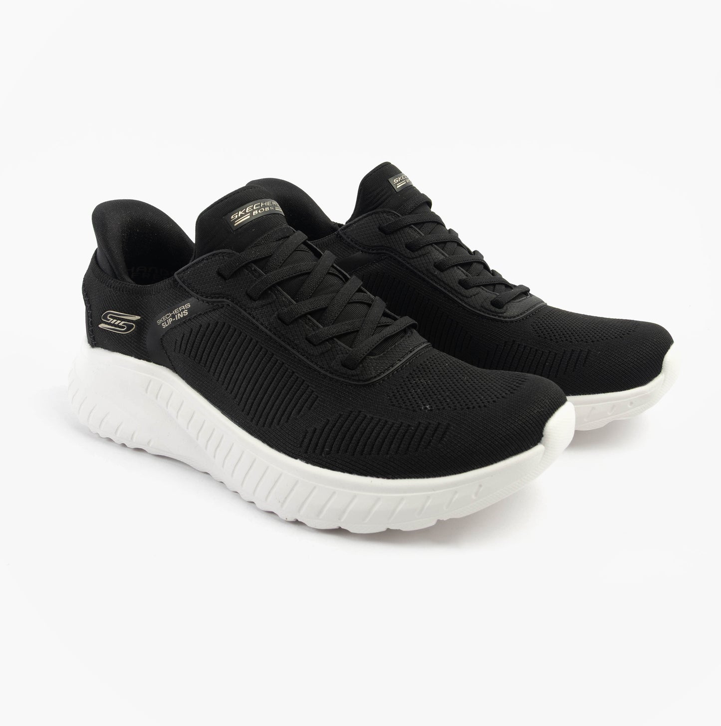 Skechers 117497/BLK BOBS SPORT SQUAD Womens Trainers Black